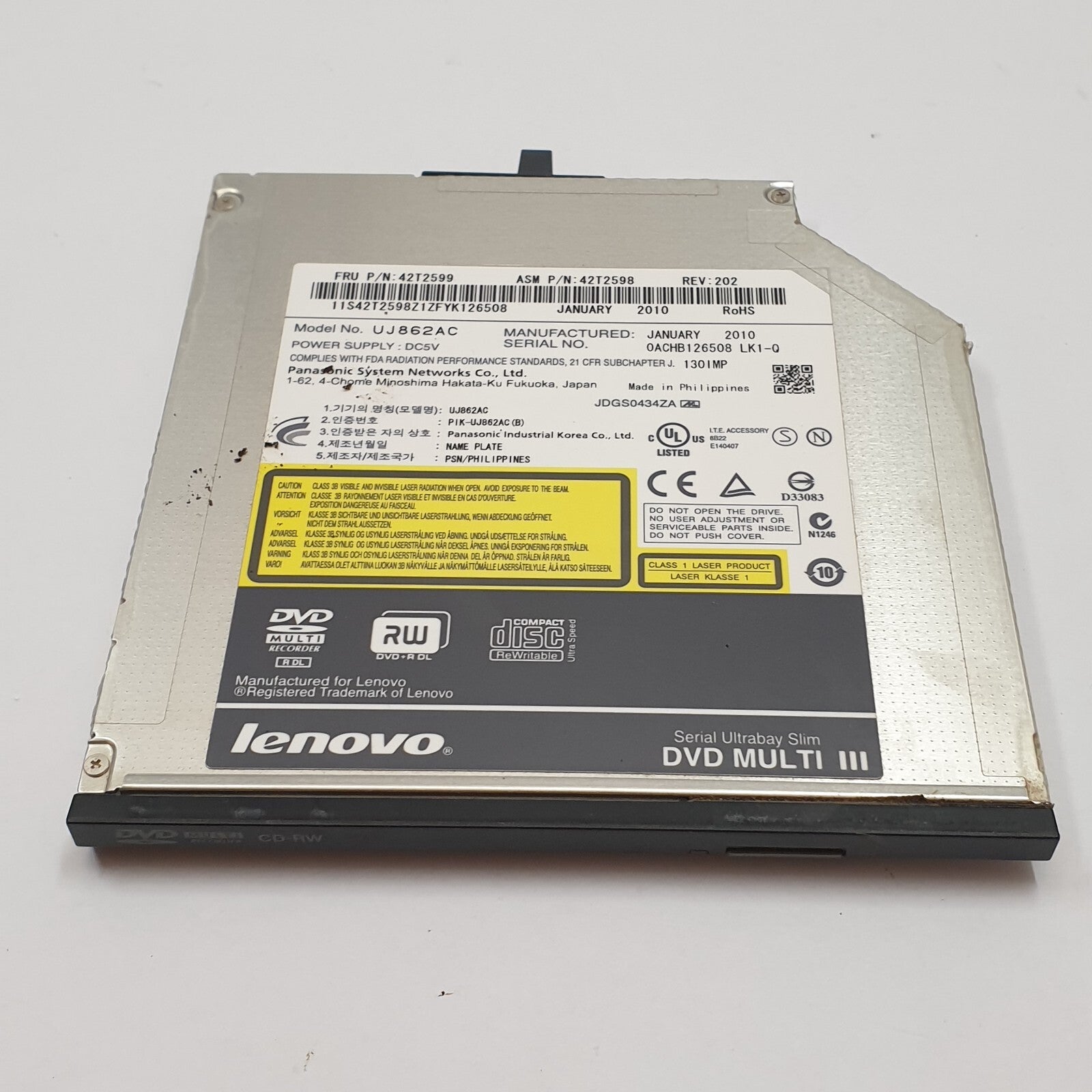 Lenovo ThinkPad T400 DVD Laufwerk mit DVD Multi III Brenner CD-RW Laufwerk