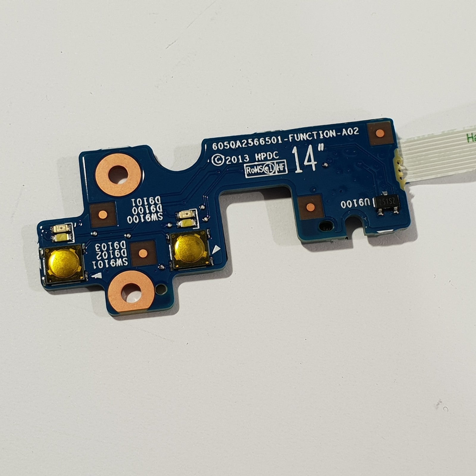 HP ProBook 640 G1 Media Button Platine Schalter Board