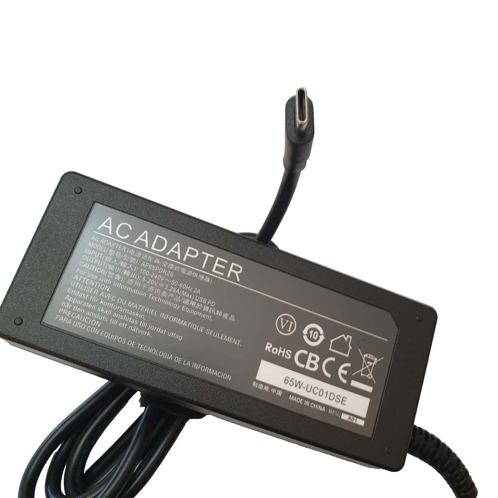 USB-C 65 W Netzteil Ladegerät für Notebook Laptop AC Adapter USB PD