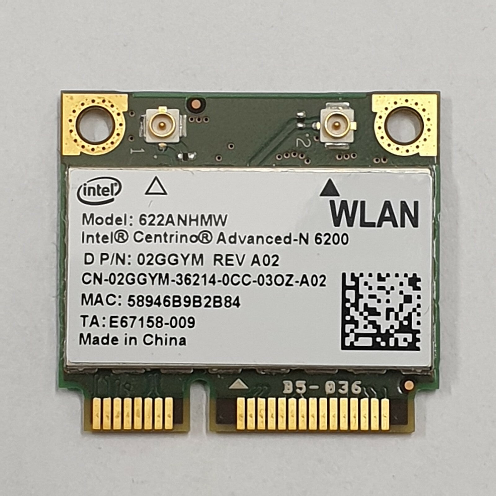 Dell Latitude E4310 WLAN Karte Wifi Intel Centrino Advanced-N 6200 622ANHMW
