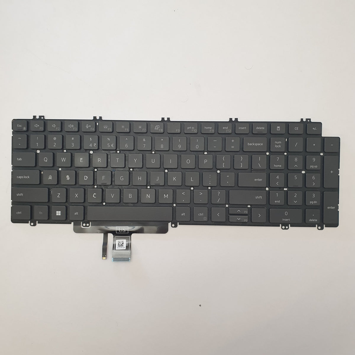 Dell Precision 3571 Tastatur English US QWERTY Keyboard Beleuchtet Backlit