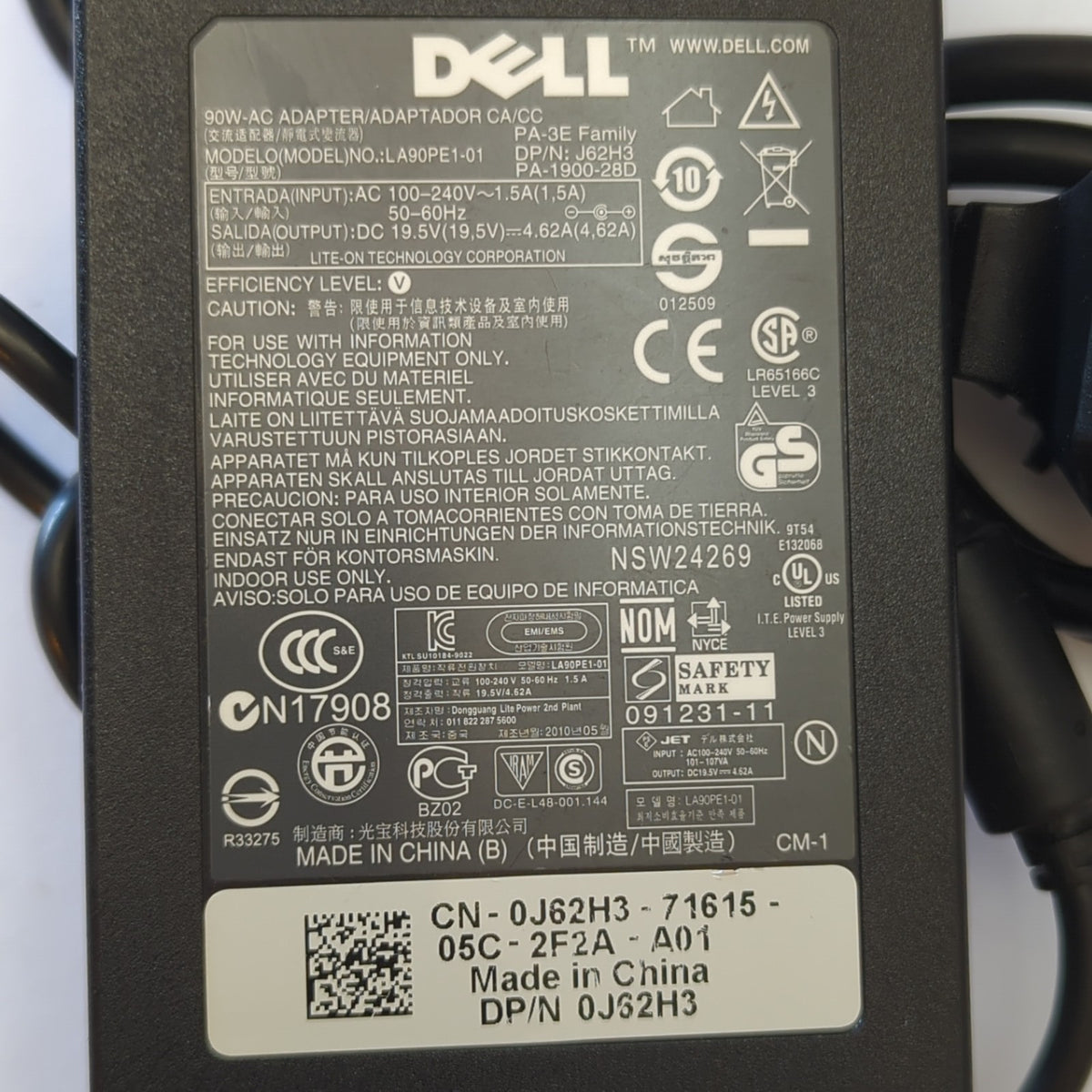 Dell Latitude 5400 Original Dell 90W Rundstecker mit Center-Pin Netzteil 19,5V – Bild 3