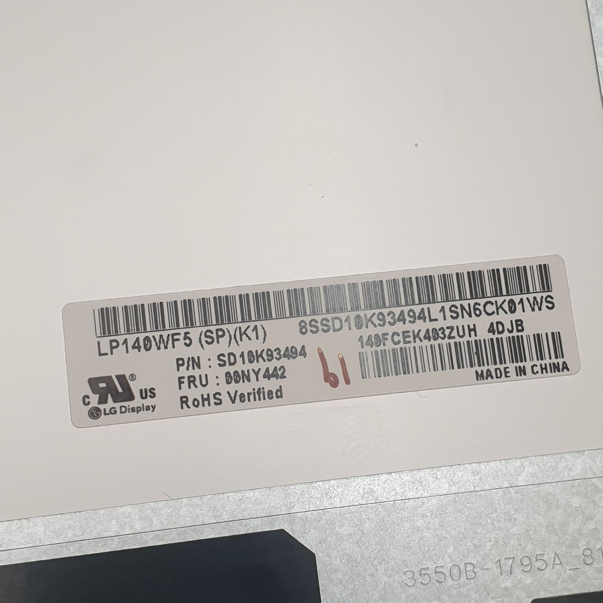 Lenovo ThinkPad T460 T460s Touch FHD Display 14" LP140WF5 (SP)(K1) Touch LCD