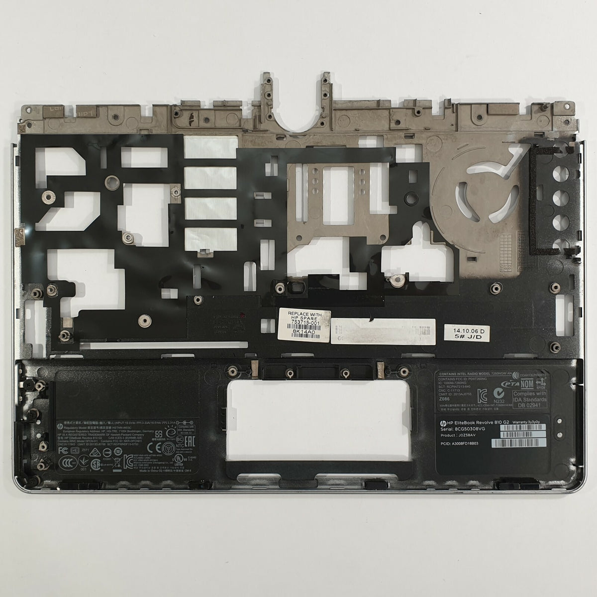 HP EliteBook Revolve 810 G2 G3 Oberschale Handauflage Palmrest Top Case