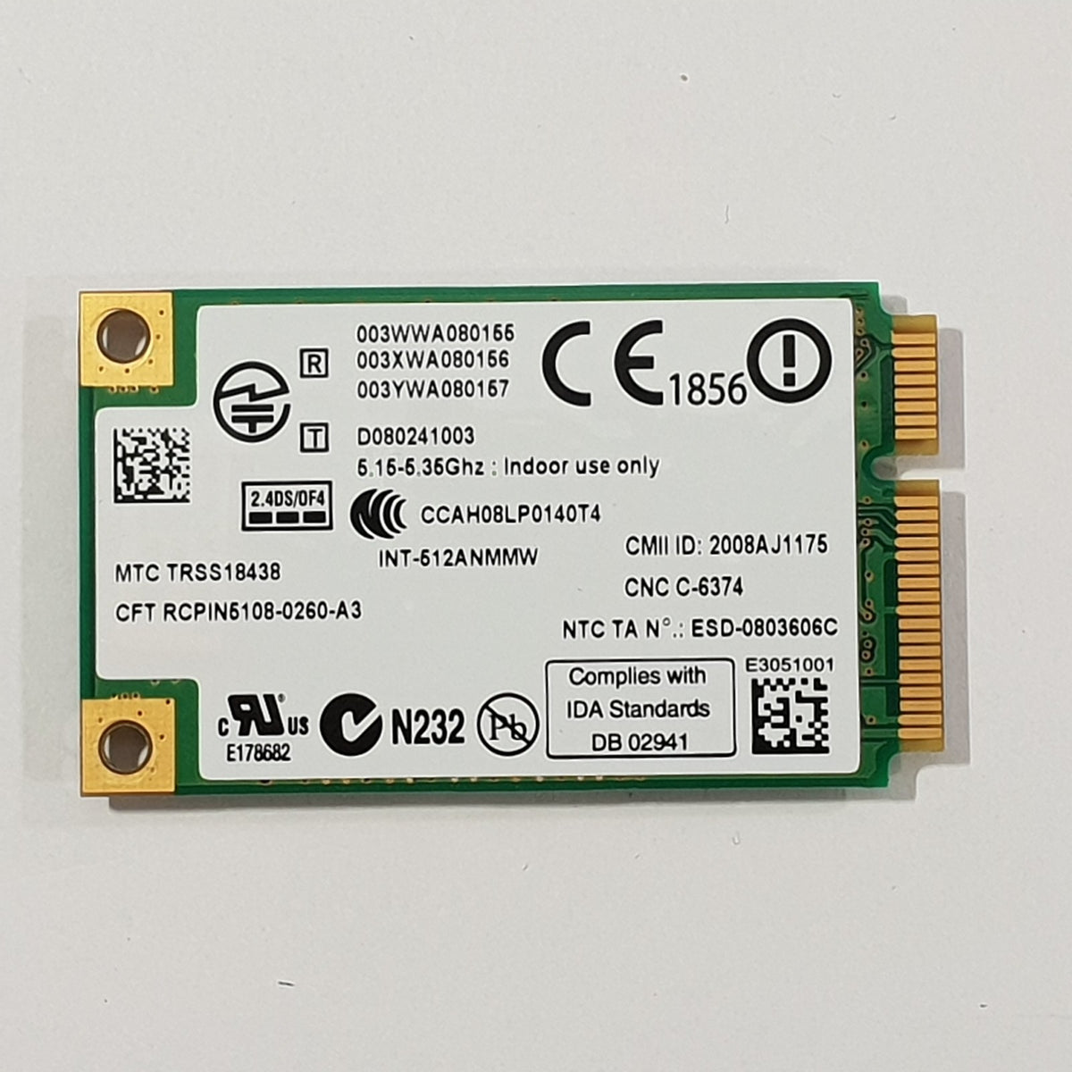 Toshiba Portege M800 WWAN Karte 3G Intel WiFi Link 5100 512AN MMW WLAN Karte für
