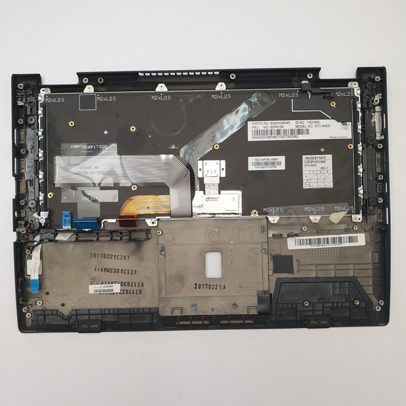 Lenovo ThinkPad Yoga 260 Handauflage mit Tastatur DE Gehäuse Palmrest Palm Rest – Bild 2