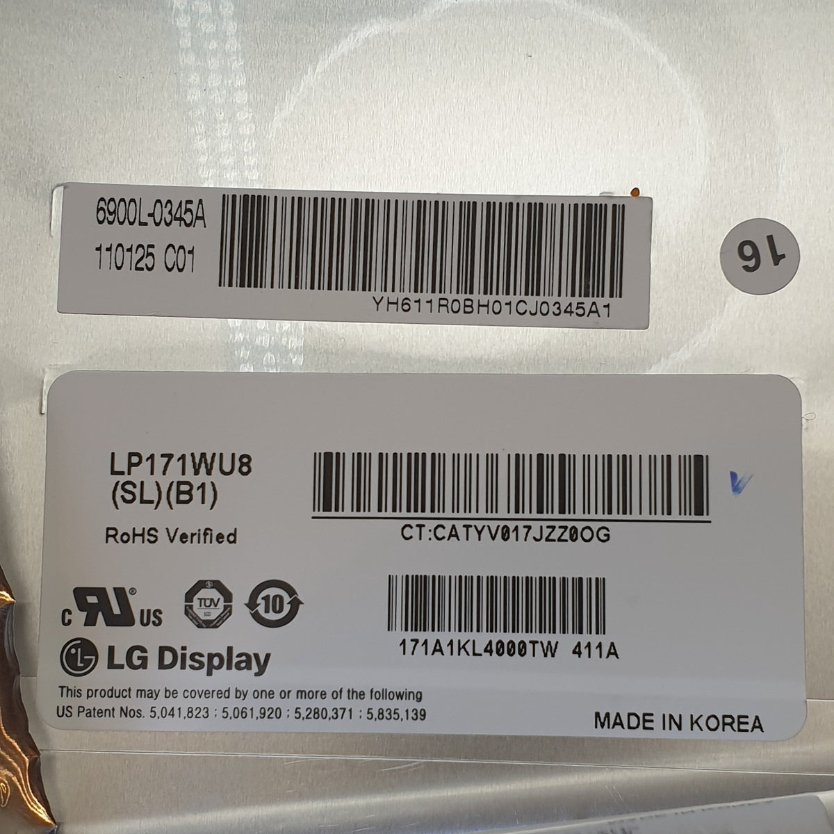 LG LP171WU8 WUXGA Display 17,1 Zoll LP171WU8 SLB1 Panel LCD Bildschirm Matt
