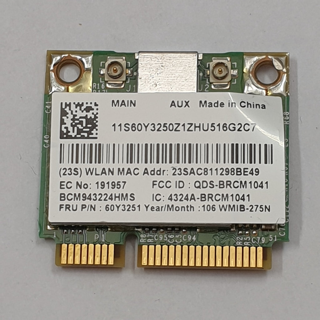 Lenovo ThinkPad Edge E325 WLAN Karte Broadcom BCM943224HMS 60Y3251 Wireless
