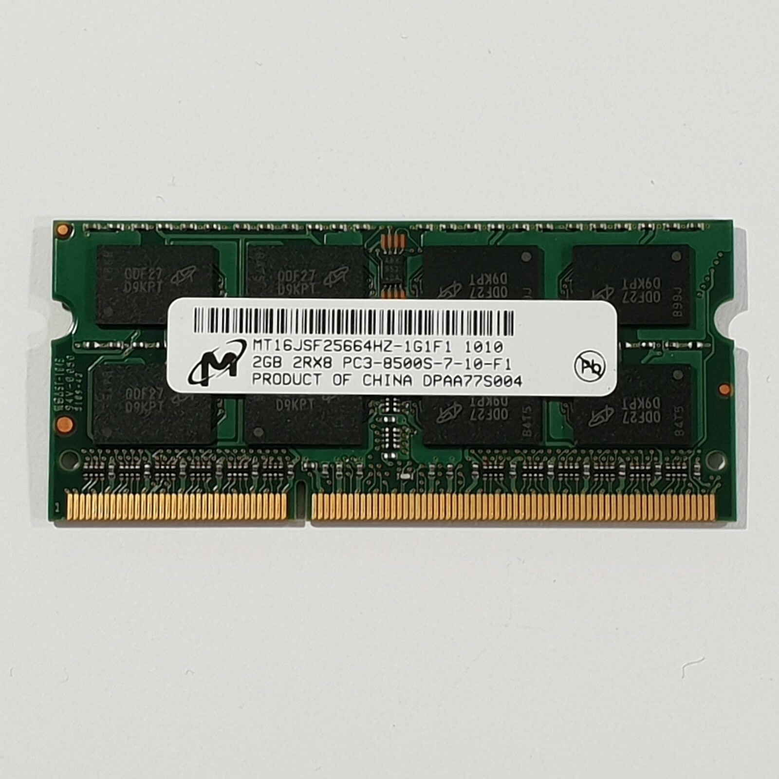 Micron 2GB DDR3 1066 SODIMM RAM 1x Laptop Notebook Speicher