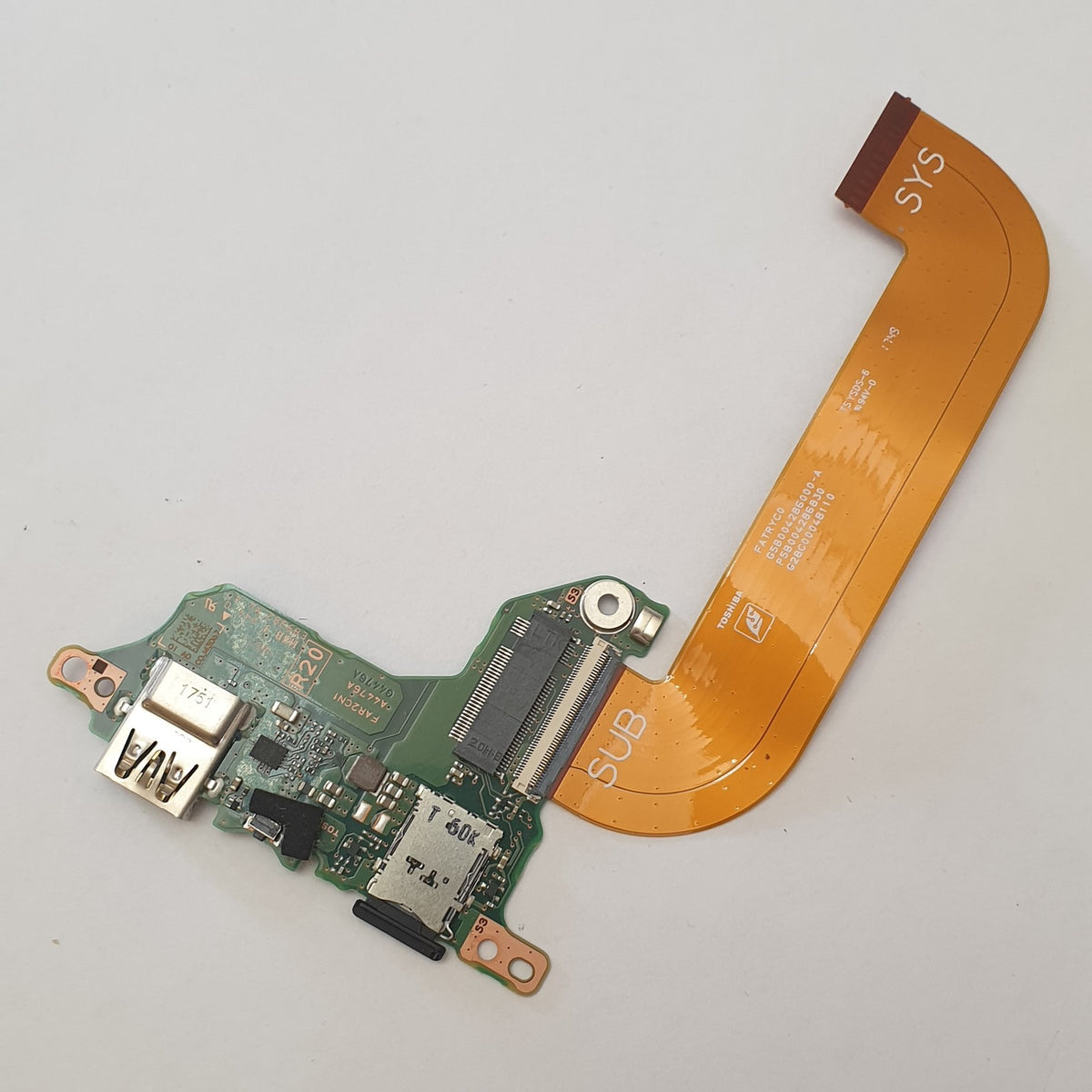Toshiba Portege X20W‑E‑10D X20W-E-10D USB I/O Board Platine mit Flachbandkabel