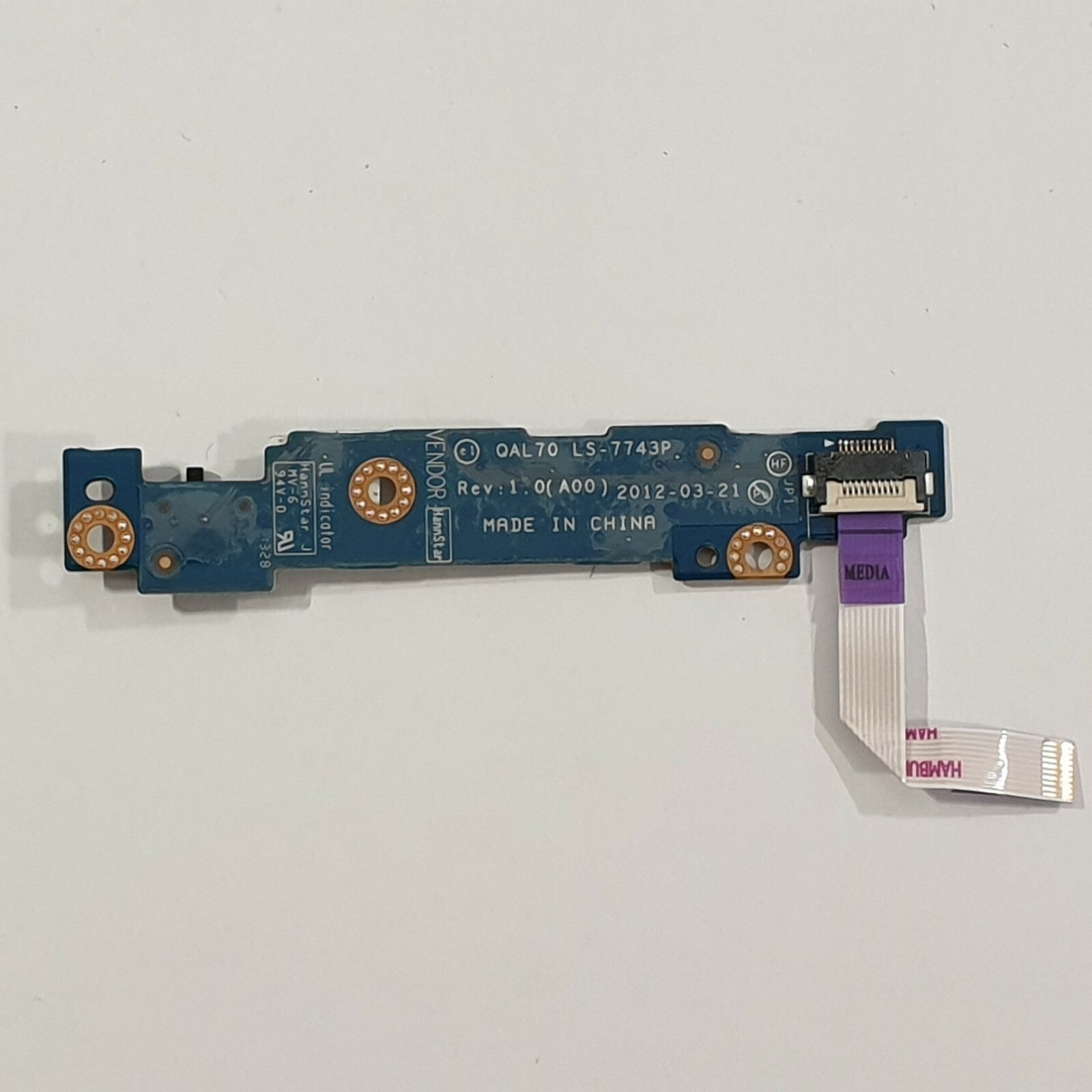 Dell Latitude E6430s Powerbutton Board Media Control Platine – Bild 2