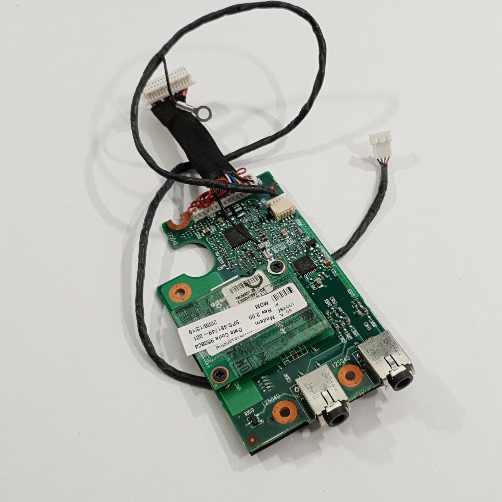 HP Compaq 6730b Sound Audio Modem Audio Sound Board Modem Platine I/O Board