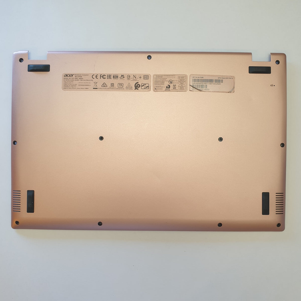 Acer Swift 1 SF114-34 Gehäuse Unterschale Unterteil Bottom Base Cover Case