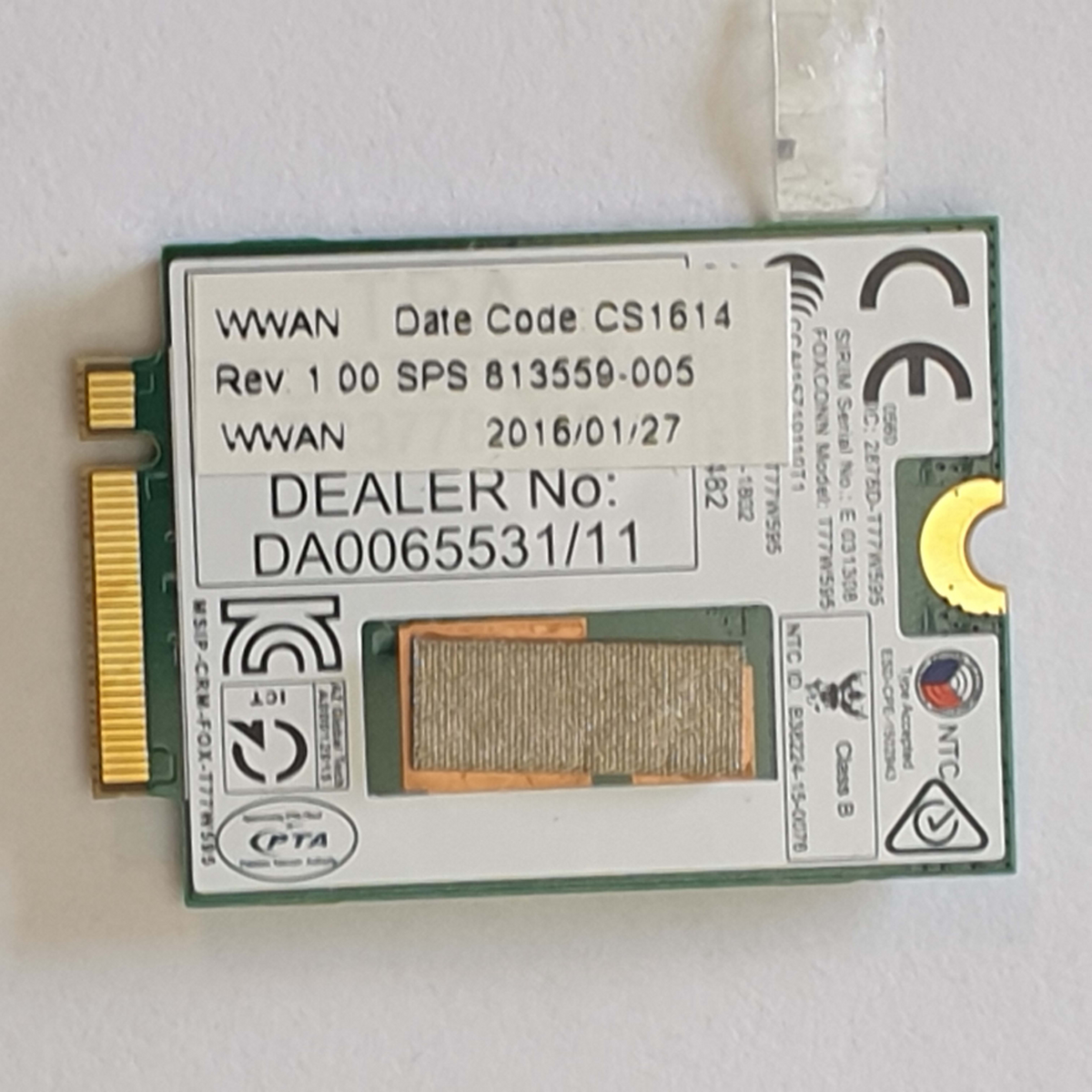 HP Elite x2 1012 G1 WWAN LTE Modem Karte Mobile Broadband Modul