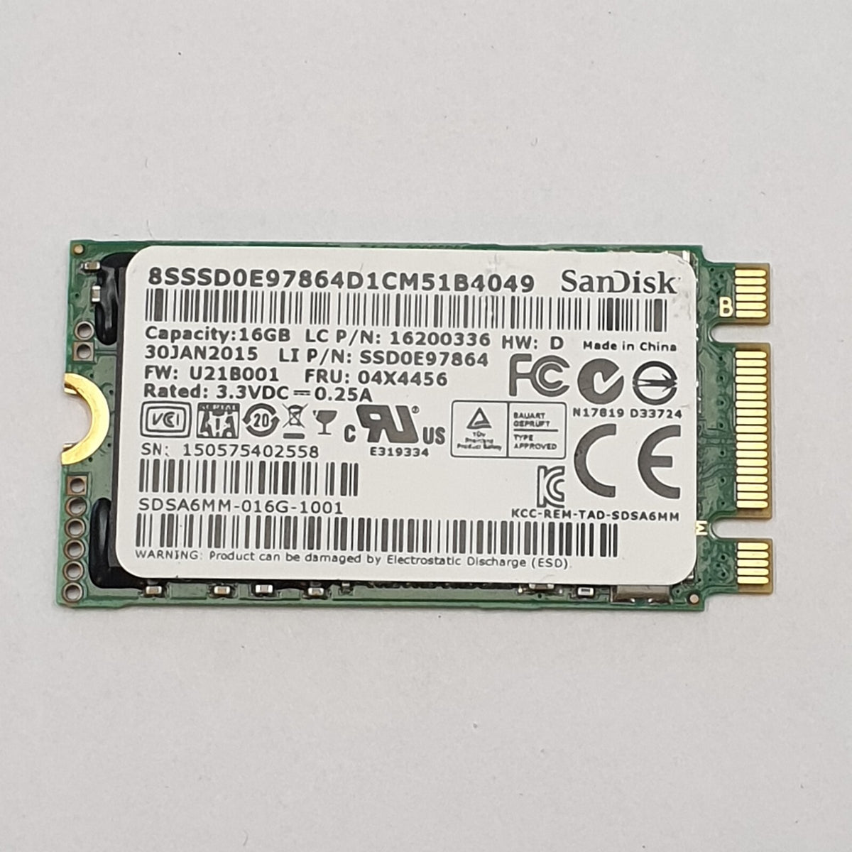 Lenovo ThinkPad Yoga S1 16GB M.2 Festplatte SATA interne SSD 2242