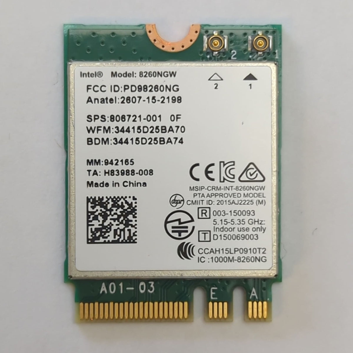WLAN Bluetooth Karte 8260NGW M.2 2230 Notebook Fujitsu E756