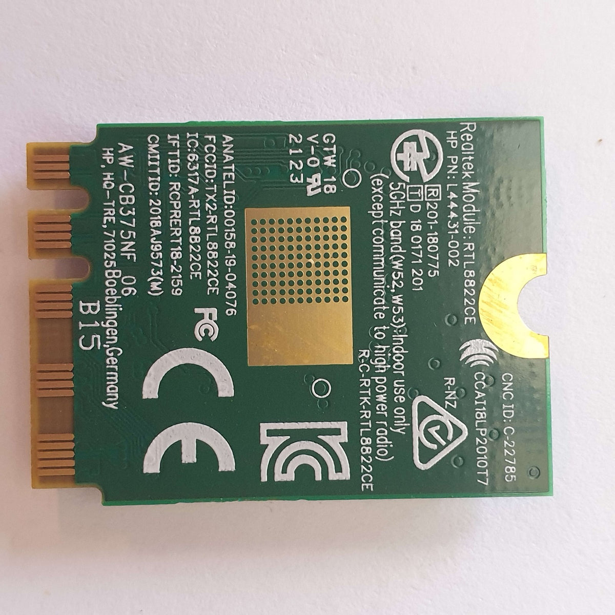 HP RTL8822CE WLAN WiFi Bluetooth Card Modul L44796-005 Wireless Karte M.2