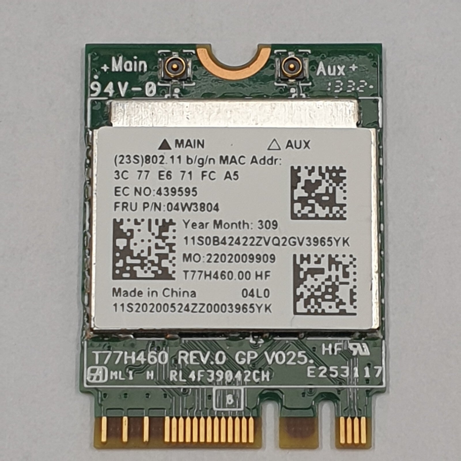 Lenovo ThinkPad X240 WLAN Bluetooth Karte RTL8192EEBT 04W3804 Wireless Modul