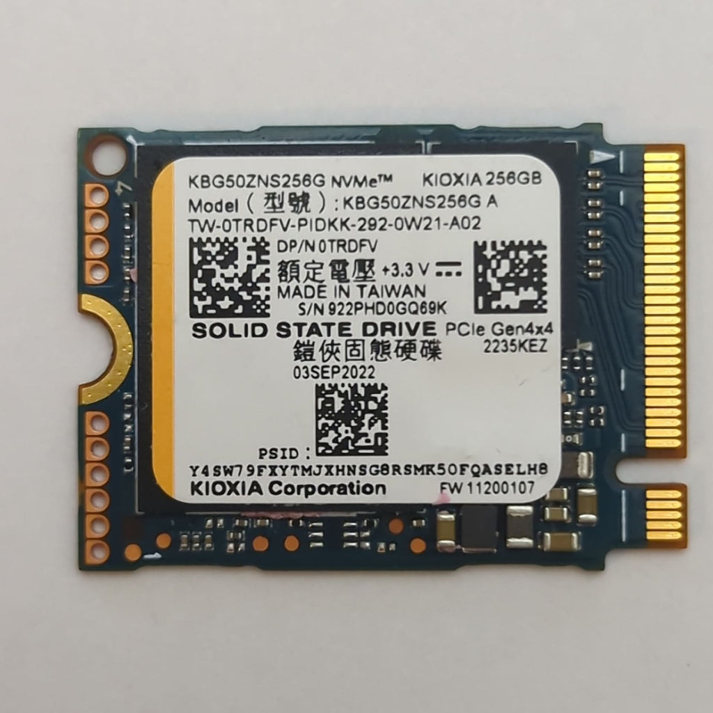 Kioxia 256GB M.2 NVMe PCIe Gen4x4 SSD KBG50ZNS256G 2230