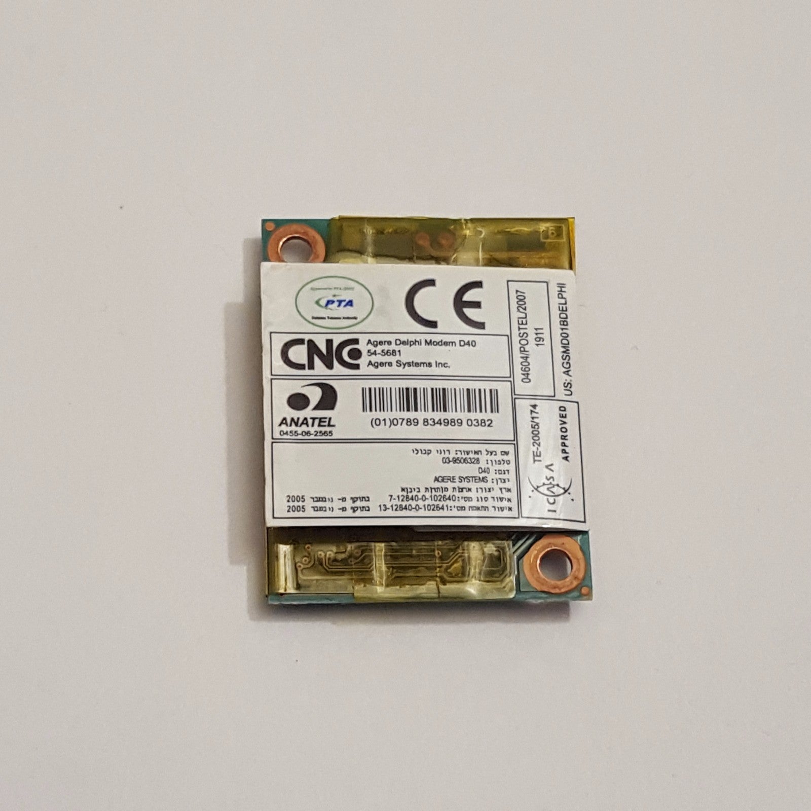 Fujitsu Siemens LifeBook S7220 Modem Agere Delphi D40 Internes Modem Modul
