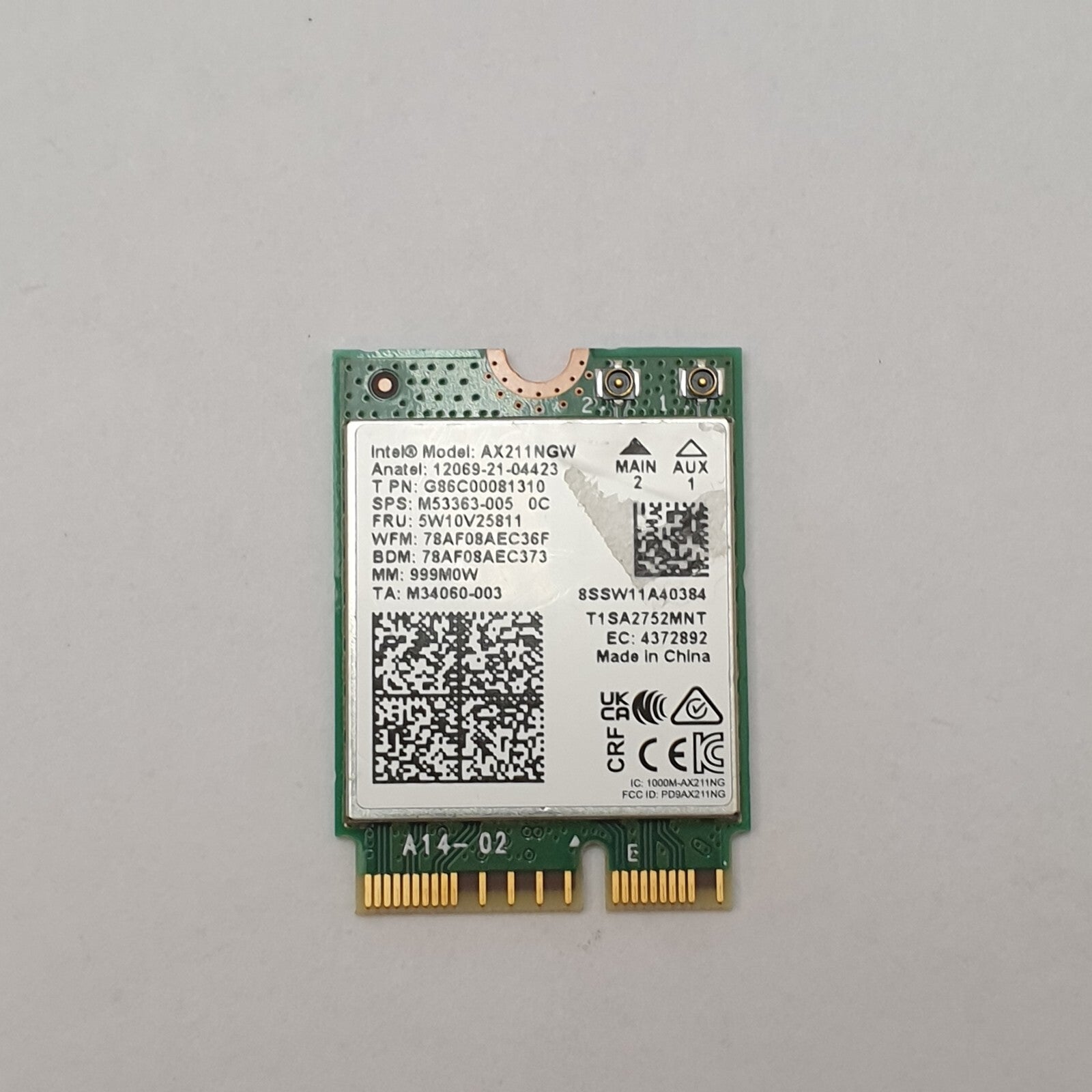 HP EliteBook 640 G9 WLAN Karte Intel AX211NGW WLAN Karte Wi-Fi Modul