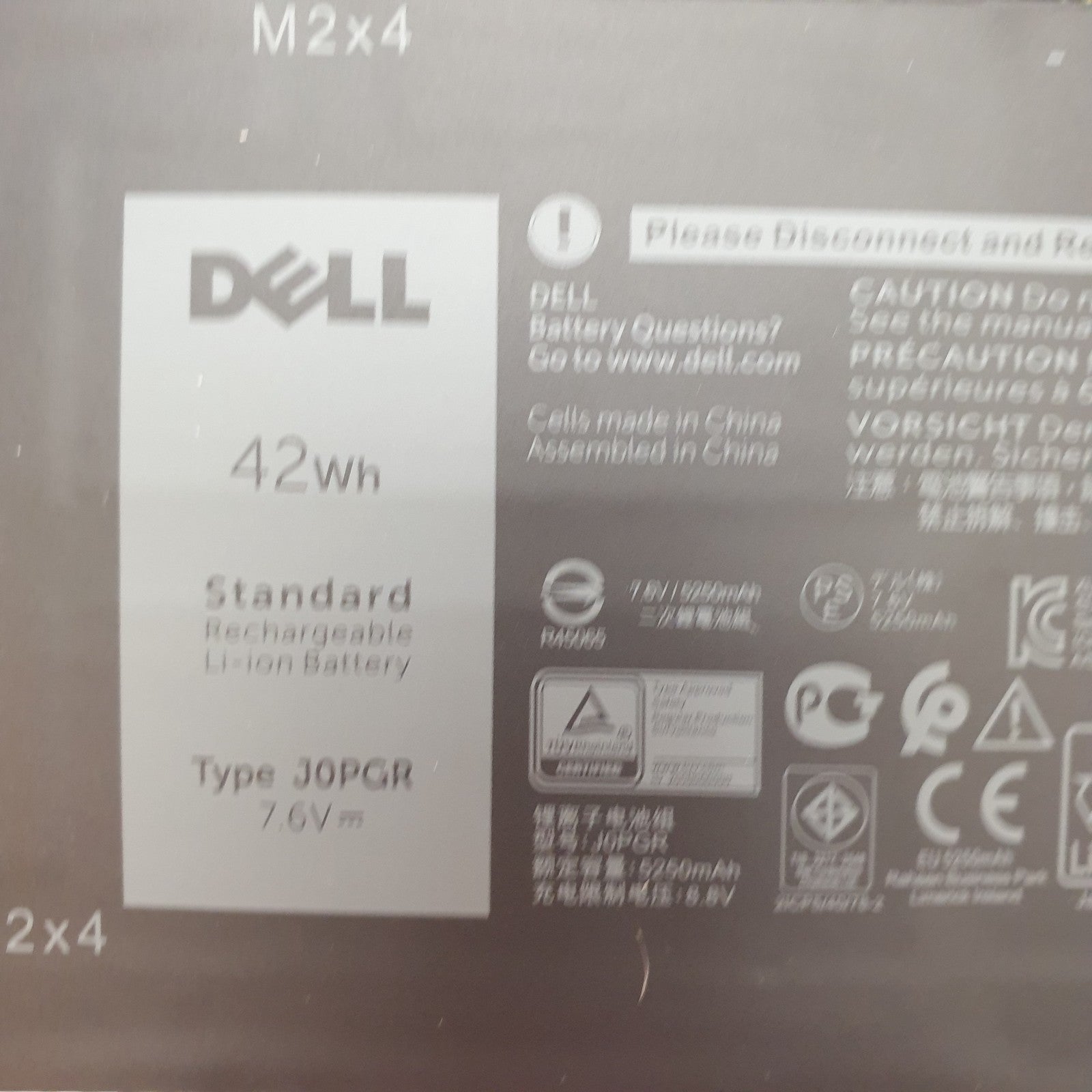 Dell Latitude 5285 Tablet Original Akku 5250mAh Li ion Batterie Battery Pack – Bild 3