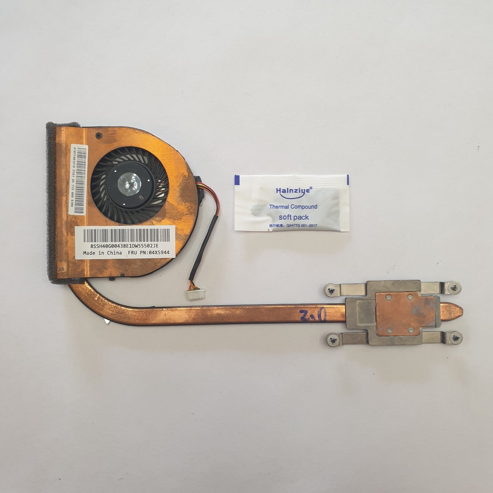 Lenovo ThinkPad T450 CPU Kühler Lüfter Heatsink Fan mit Wärmeleitpaste – Bild 2