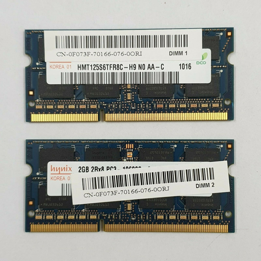Dell Inspiron N5010 4GB Hynix 2GB DDR3 1333 SODIMM RAM 1x2GB Laptop Notebook