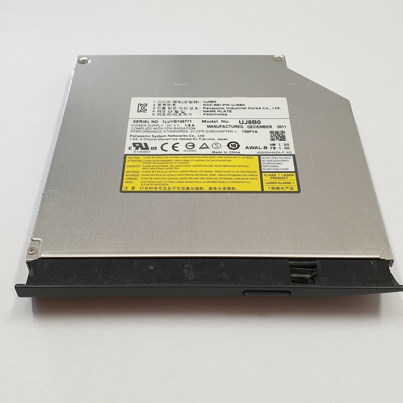 Asus K73S DVD Laufwerk mit Blende Panasonic UJ8B0 Optisches Laufwerk
