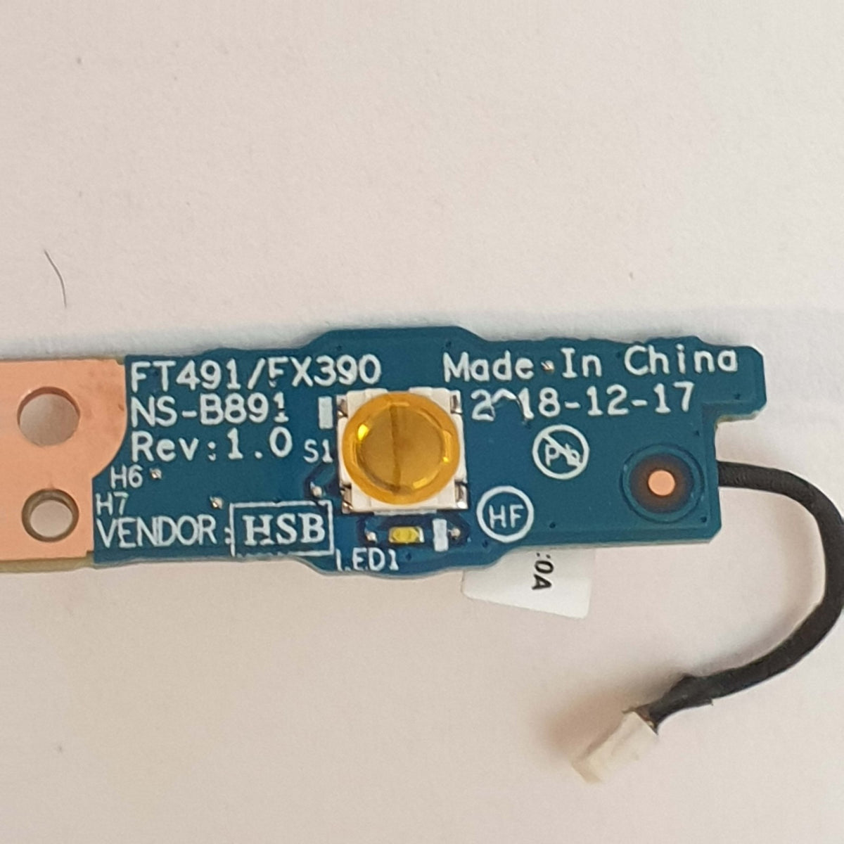 Lenovo ThinkPad T495s Power Button Einschaltknopf Platine Board Schalter