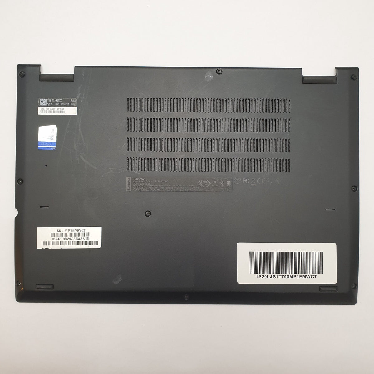 Lenovo ThinkPad X380 Yoga Gehäuse Unterschale Unterteil Bottom Base Ersatzteil