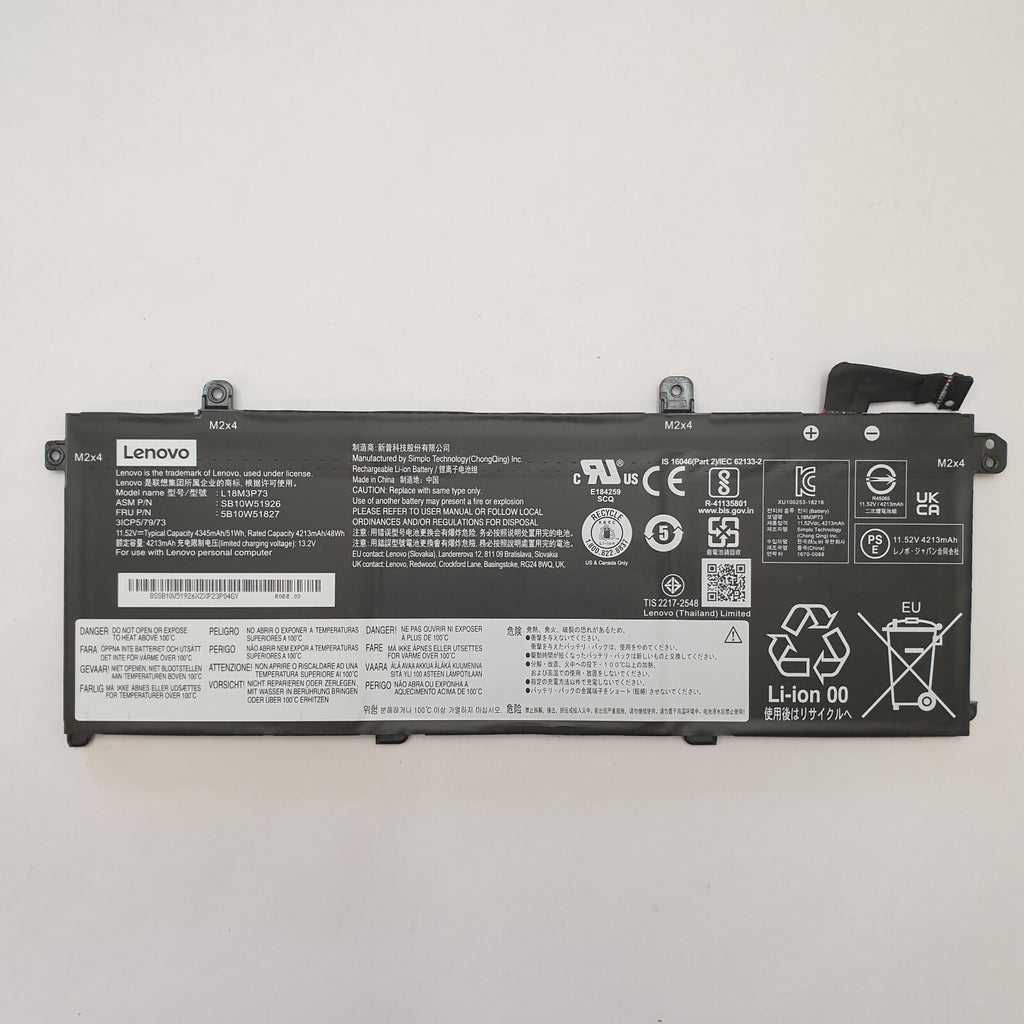 Lenovo ThinkPad T14 Gen 2 G2 Original Akku 4213 mAh Li-Ion Batterie Pack