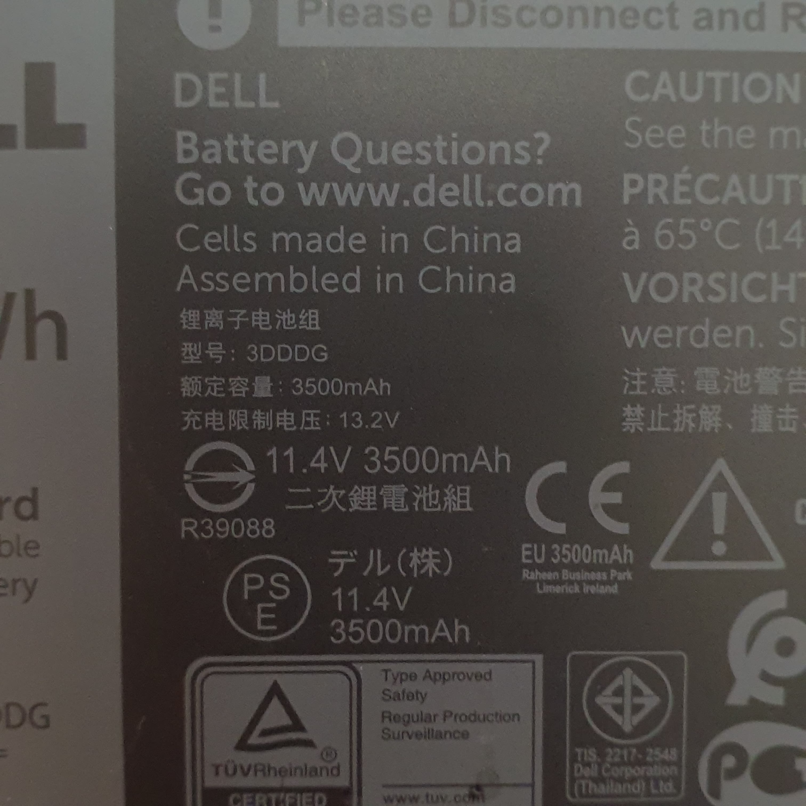 Dell Latitude 5590 Original Akku 3500mAh Li-ion Battery Pack – Bild 3