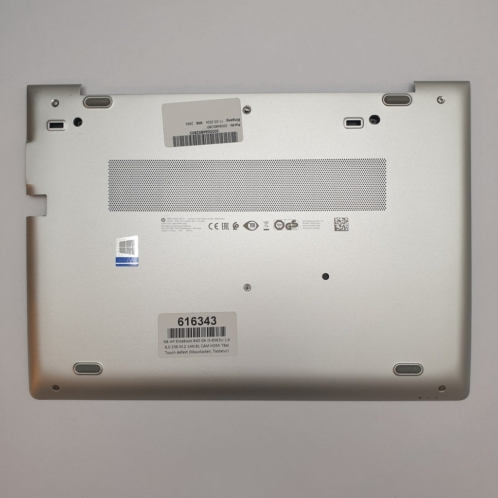 HP EliteBook 840 G6 Gehäuse Unterschale Unterteil Bottom Base Cover Ersatzteil