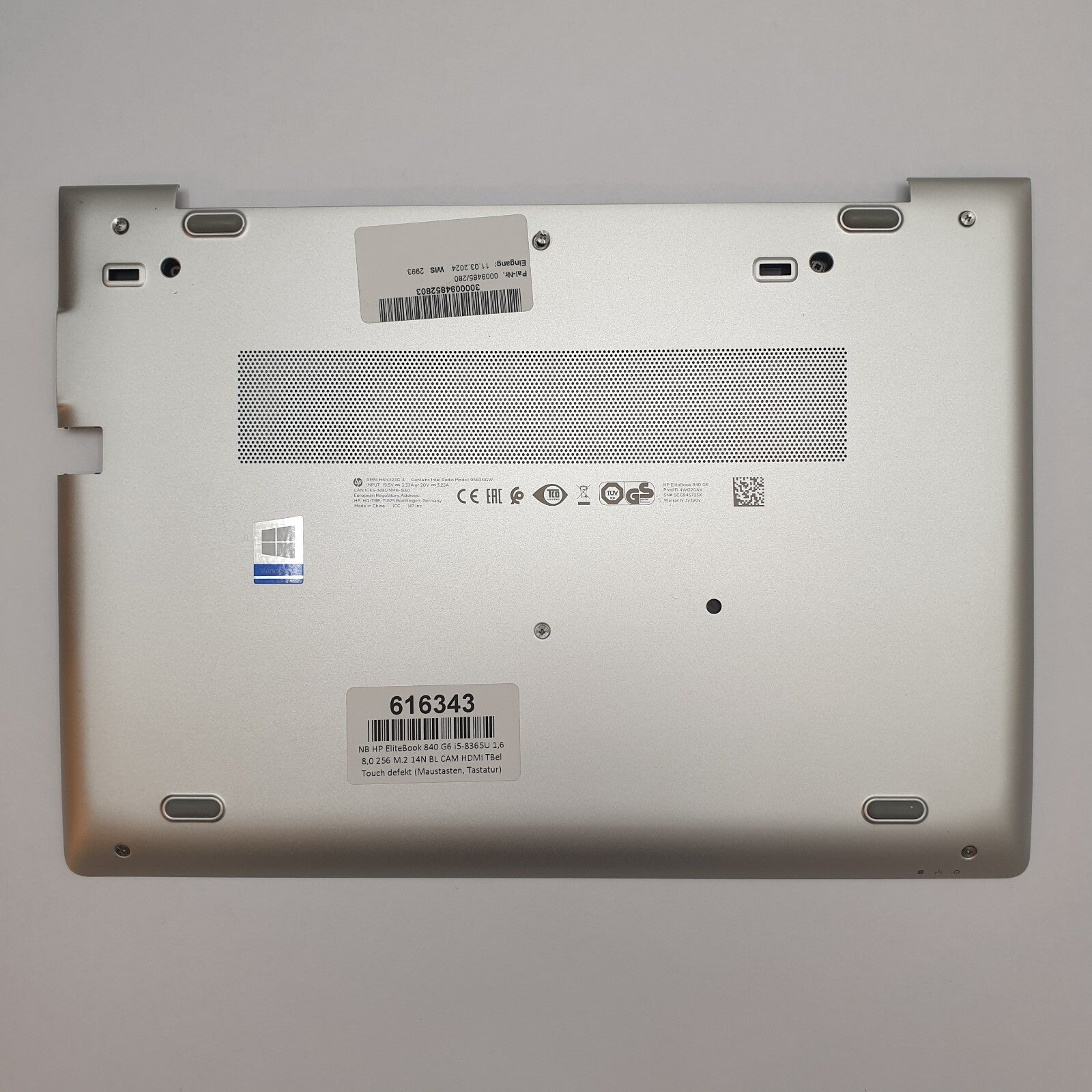 HP EliteBook 840 G6 Gehäuse Unterschale Unterteil Bottom Base Cover Ersatzteil