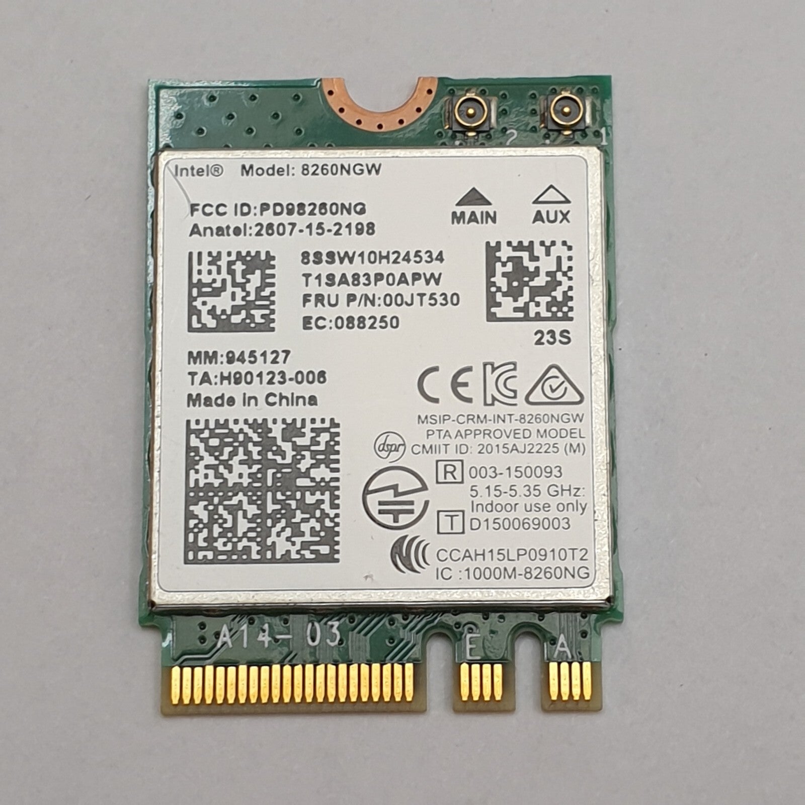 Lenovo ThinkPad P50 WLAN Karte Wifi 8260NGW 00JT530 Wireless Modul