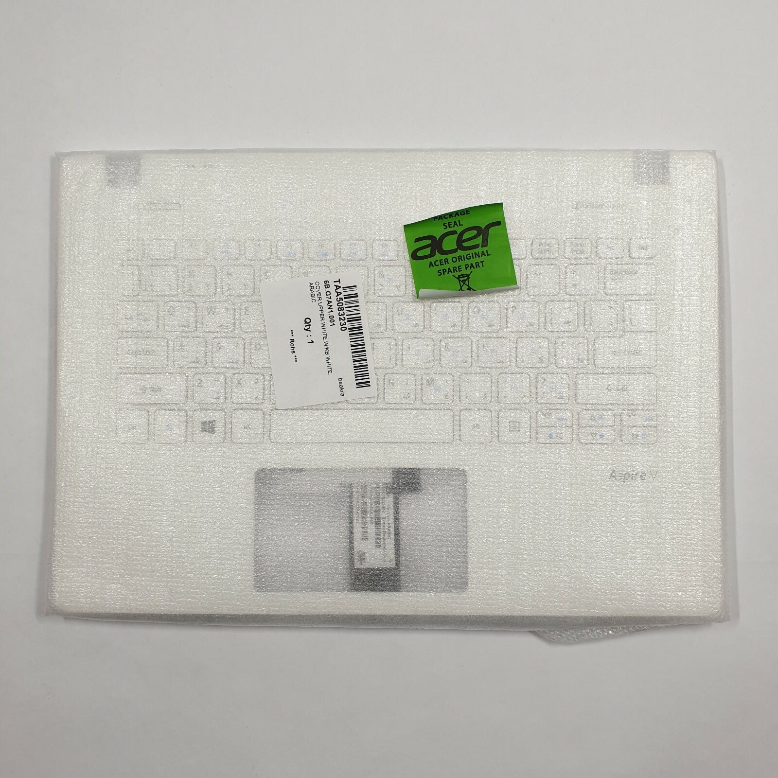 Acer Aspire V3-372 Handauflage Tastatur Arabisch QWERTY Palmrest Keyboard Weiß – Bild 3