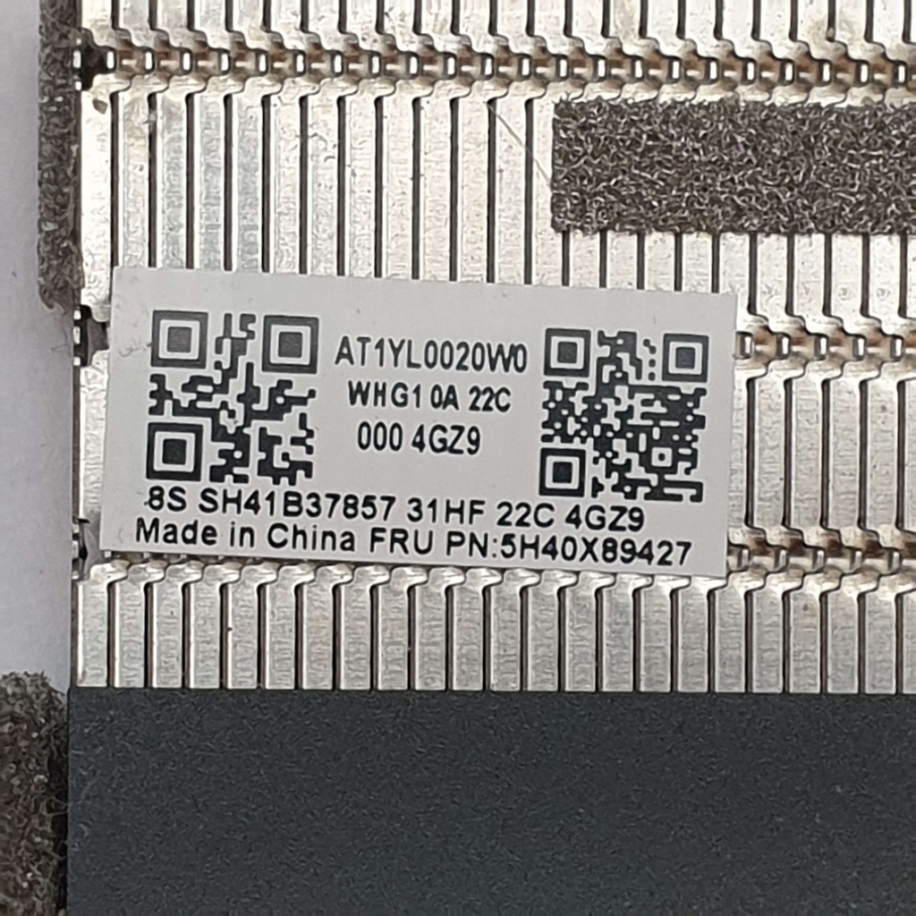 Lenovo ThinkPad L15 G1 Kühler Heatsink Kühlkörper Heatpipe Wärmeleitpaste