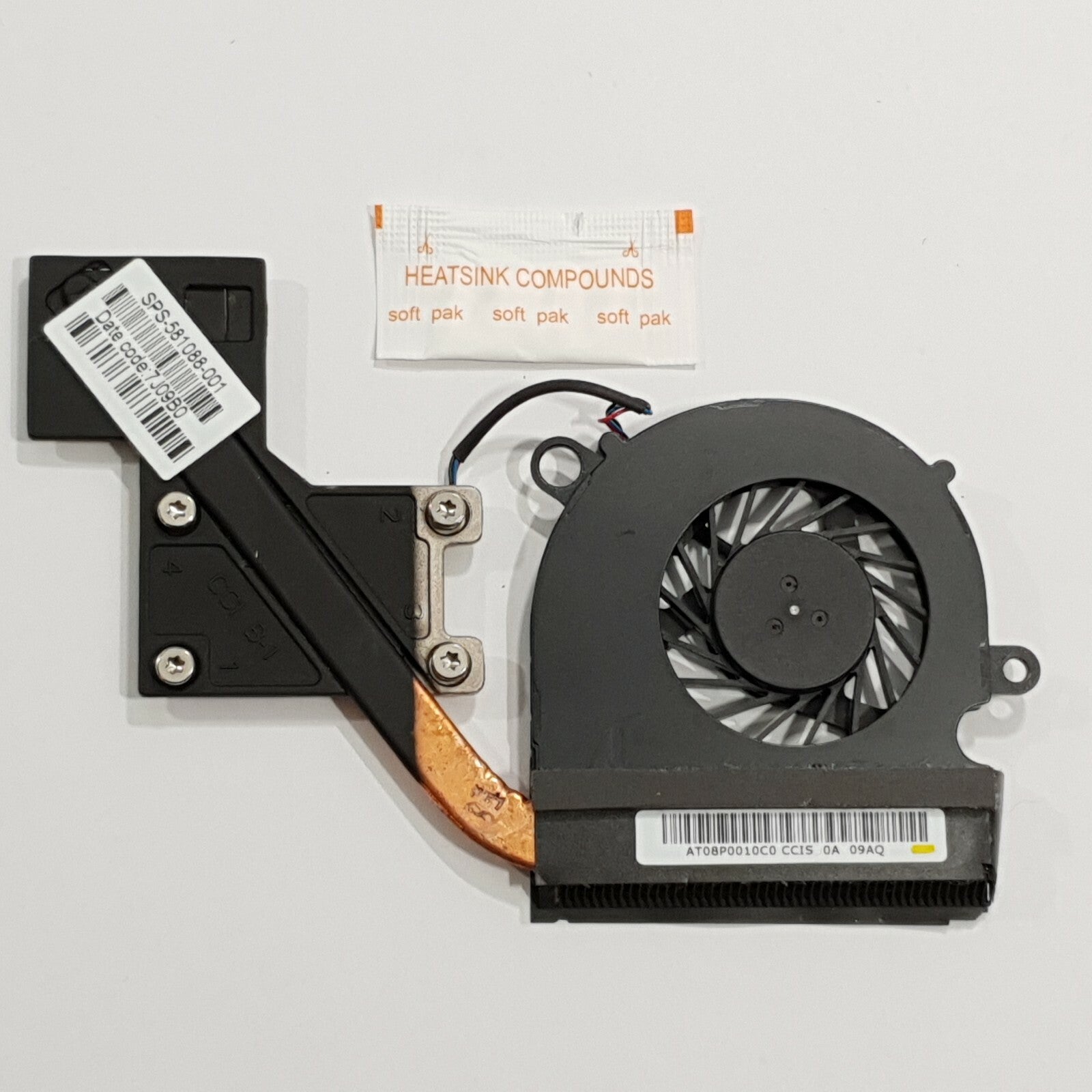 HP ProBook 5310m CPU Kühler Lüfter Heatsink Fan Wärmeleitpaste