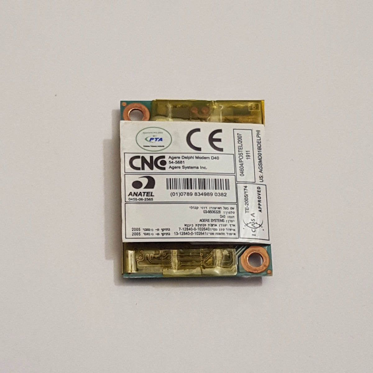 Fujitsu Siemens LifeBook S7220 Modem Agere Delphi D40 Internes Modem Modul