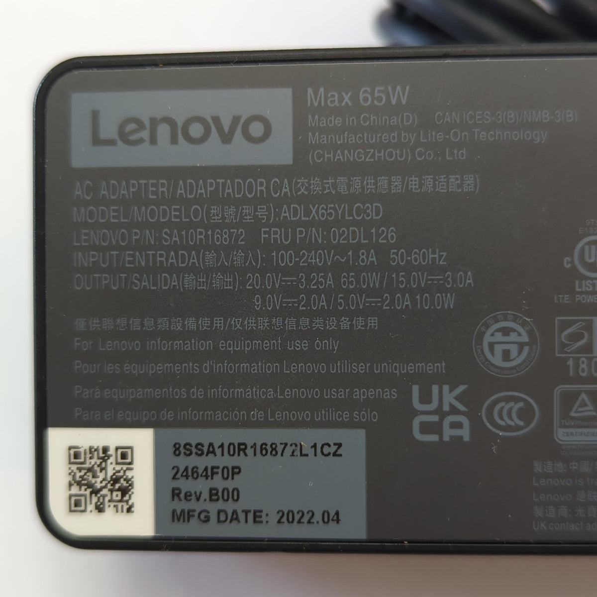 Original Lenovo 65W USB-C Netzteil Ladegerät ThinkPad T14 T480 T490 X280 X390