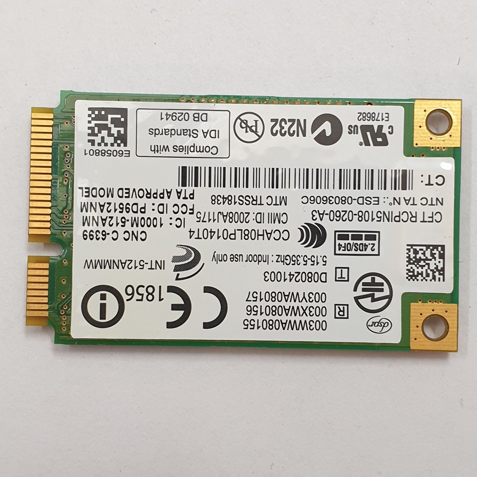 Clevo W76T WLAN Karte Wifi Card Intel WiFi Link 5100 WLAN Karte Wireless Network – Bild 2