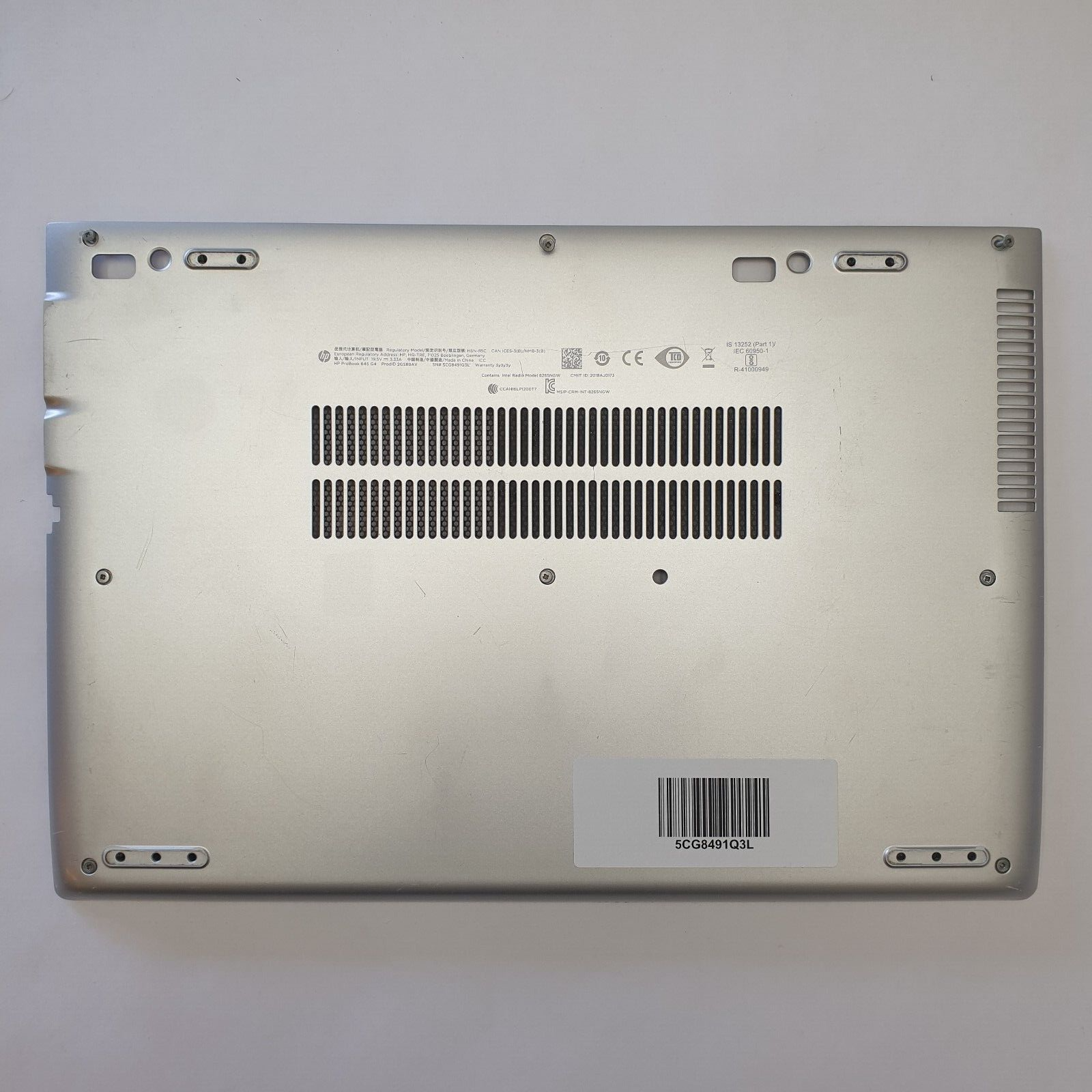 HP ProBook 645 G4 Gehäuse Unterschale Unterteil Bottom Base Cover Case Silber