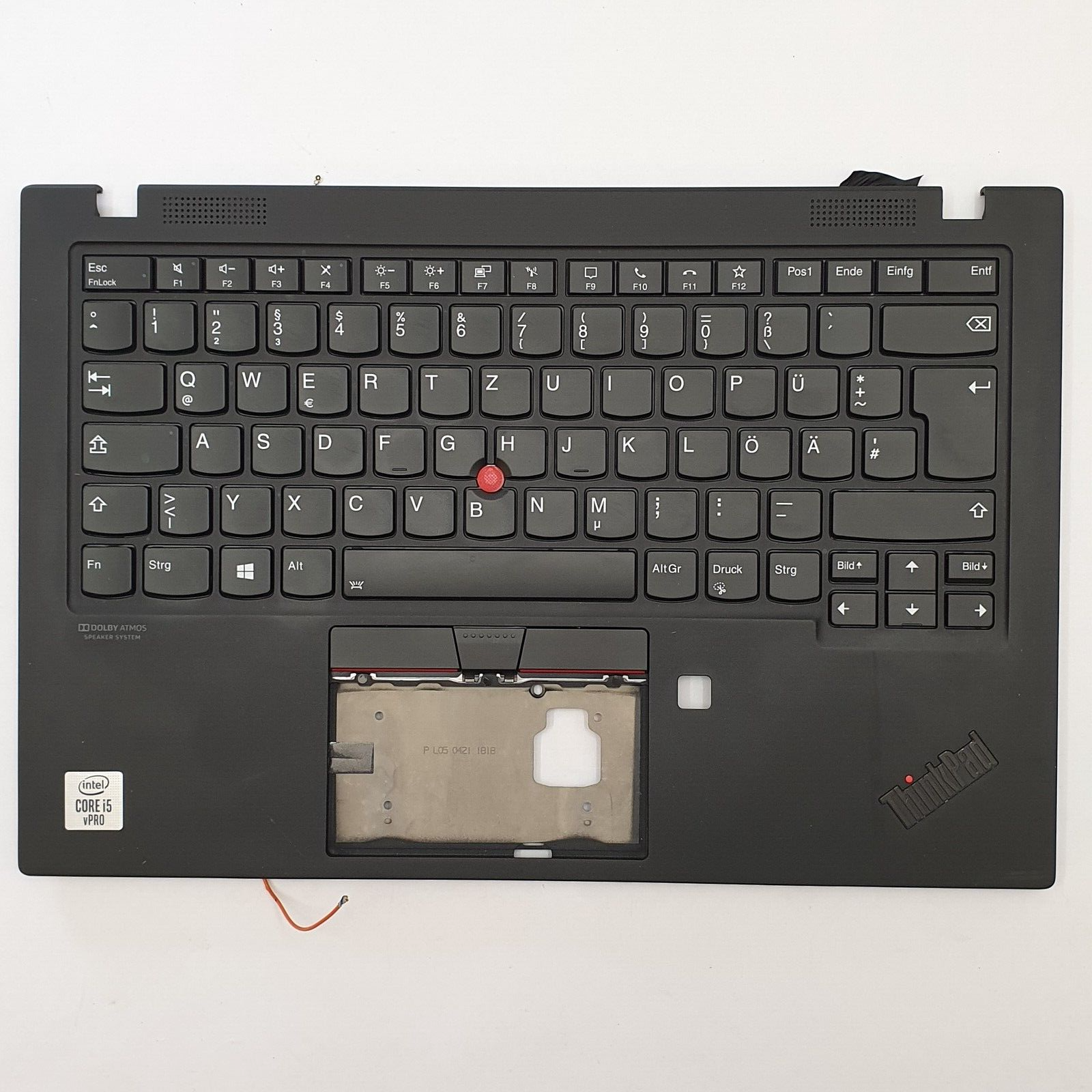 Lenovo ThinkPad X1 Carbon Gen 8 Handauflage Tastatur DE QWERTZ Palmrest Backlit