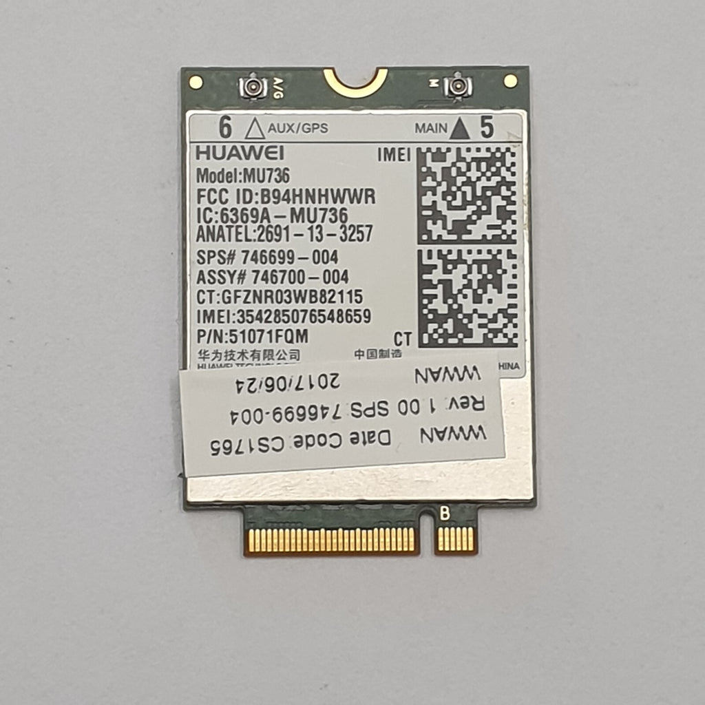 HP ProBook 640 G3 WWAN Karte Huawei MU736 3G Modul Mobile Broadband WWAN Modul