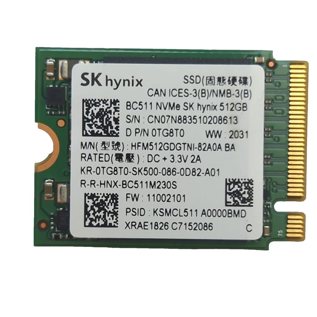 SK hynix BC511 512GB M.2 NVMe SSD 2230 PCIe Solid State Drive Festplatte