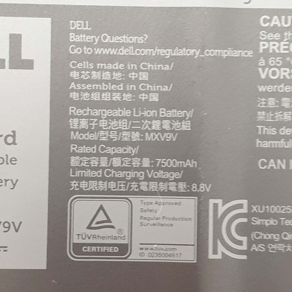 Dell Latitude 5300 Original Akku 7500mAh Li ion Battery Pack – Bild 2