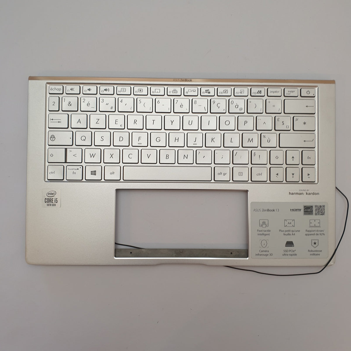 Asus Zenbook 13 Handauflage Tastatur Französisch AZERTY Palmrest Backlit