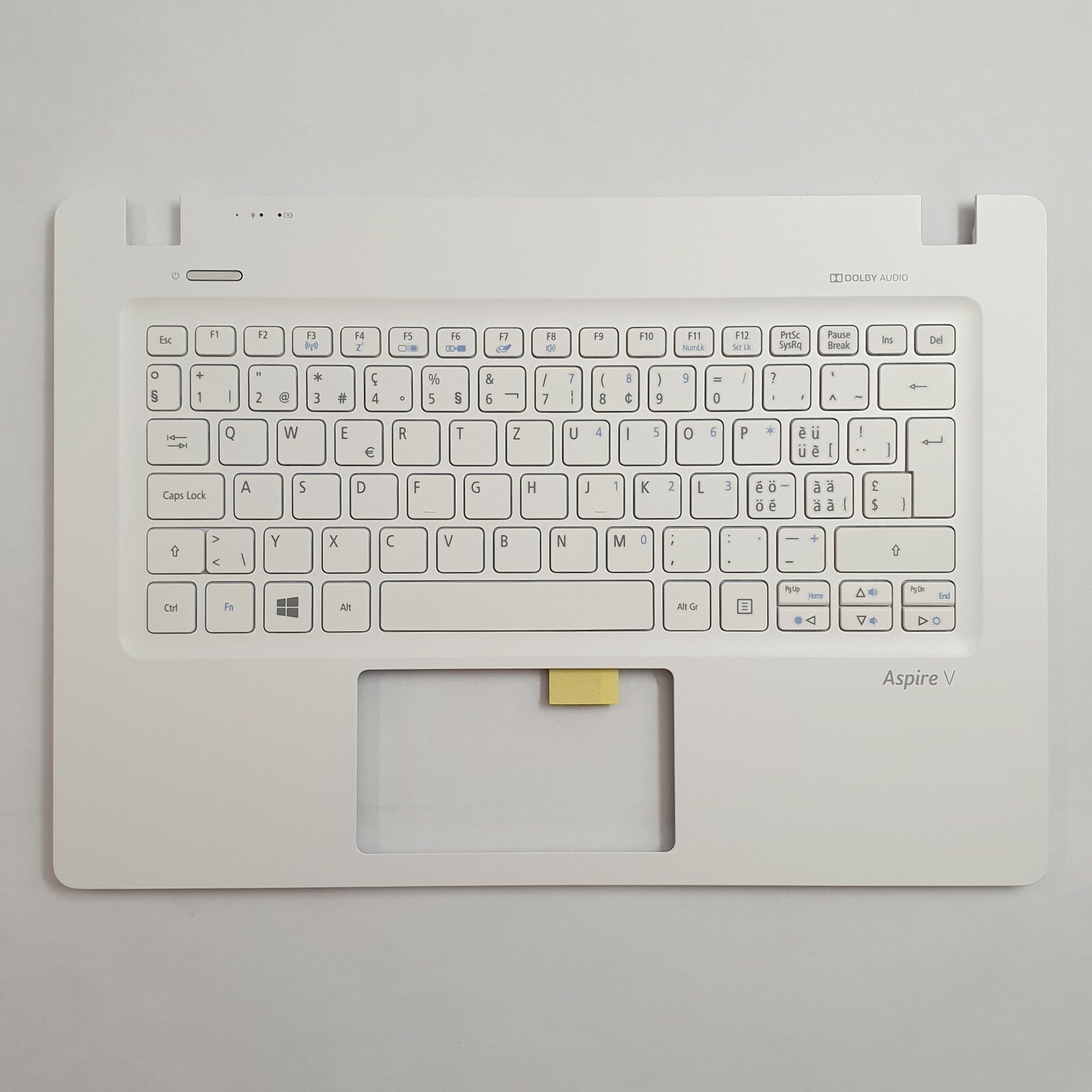 Acer Aspire V3-372 Handauflage Tastatur Schweiz QWERTZ Palmrest Keyboard Weiss