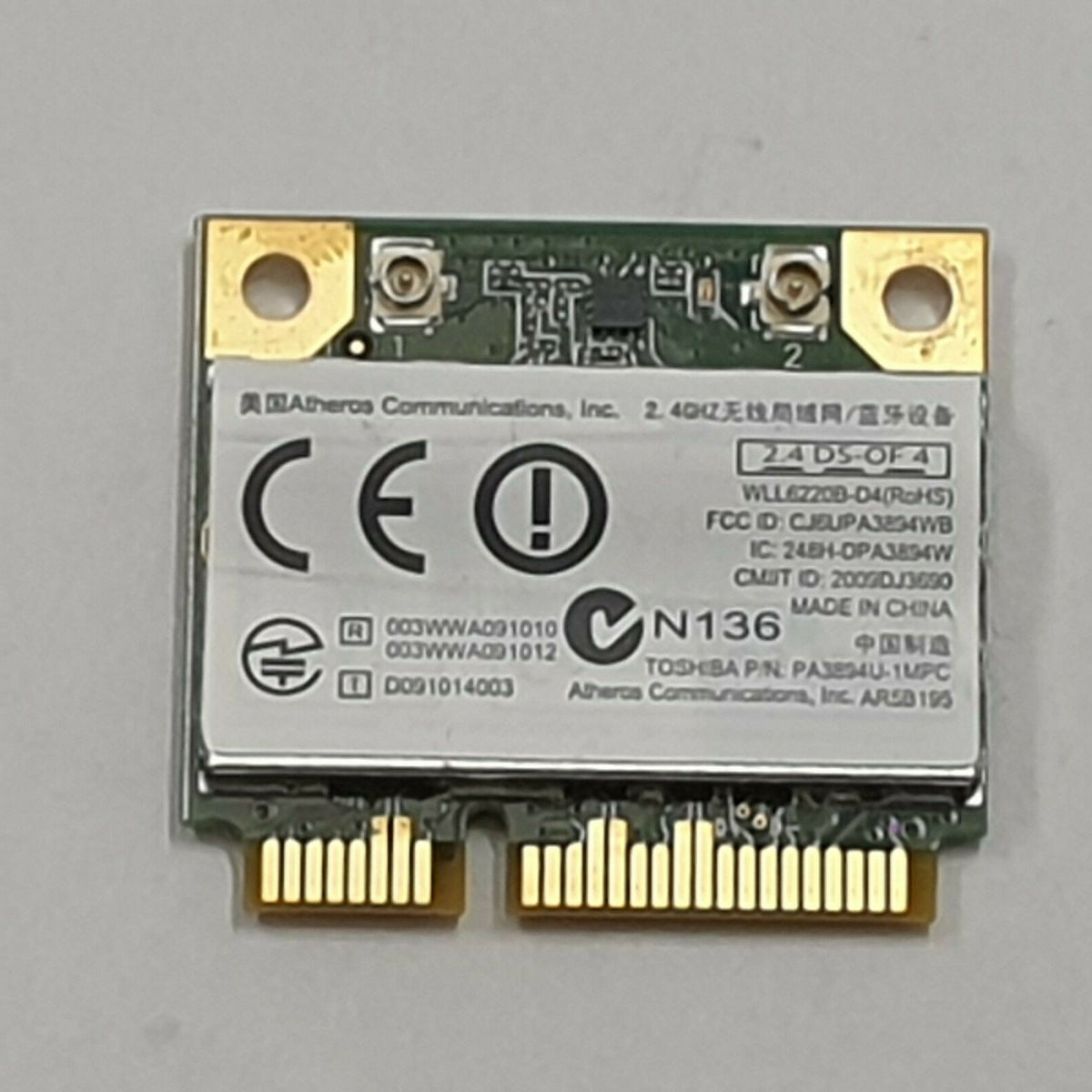 Toshiba Satellite L755 WLAN Karte Wifi Wireless LAN Modul Atheros AR5B195